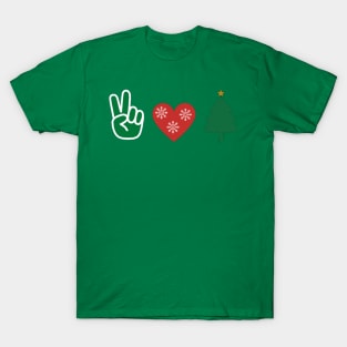 Peace love and Christmas T-Shirt